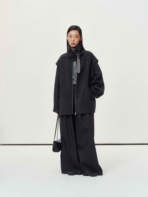 Dual-Tone Wool Jacket